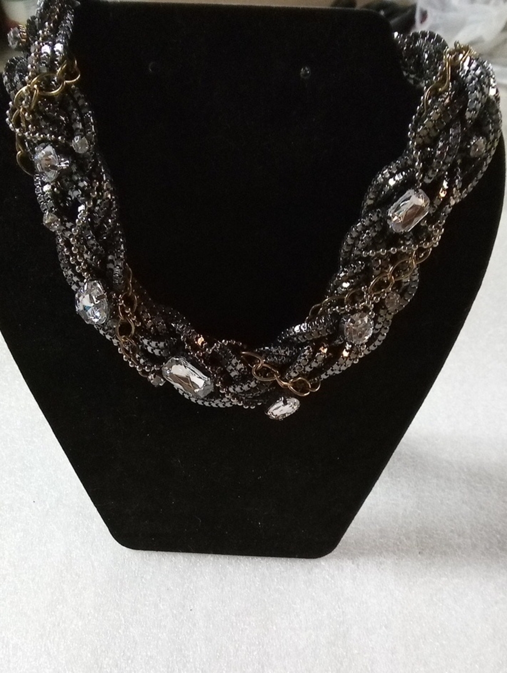Multi Metal Braided Choker #A499
